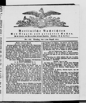 Berlinische Nachrichten von Staats- und gelehrten Sachen on Aug 14, 1827