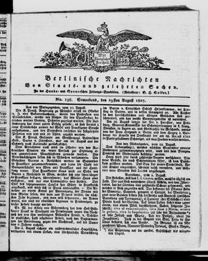 Berlinische Nachrichten von Staats- und gelehrten Sachen vom 25.08.1827