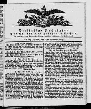 Berlinische Nachrichten von Staats- und gelehrten Sachen vom 24.09.1827