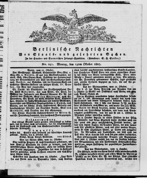 Berlinische Nachrichten von Staats- und gelehrten Sachen vom 15.10.1827