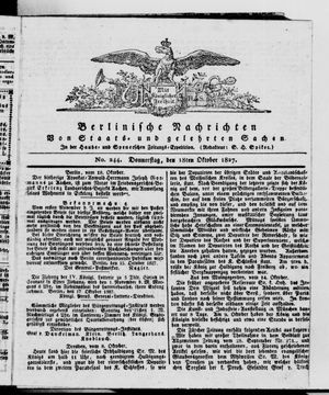 Berlinische Nachrichten von Staats- und gelehrten Sachen vom 18.10.1827