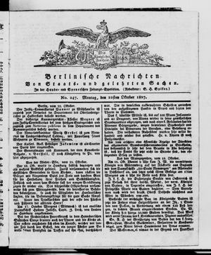 Berlinische Nachrichten von Staats- und gelehrten Sachen vom 22.10.1827