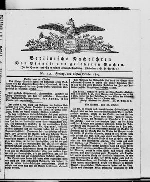 Berlinische Nachrichten von Staats- und gelehrten Sachen vom 26.10.1827