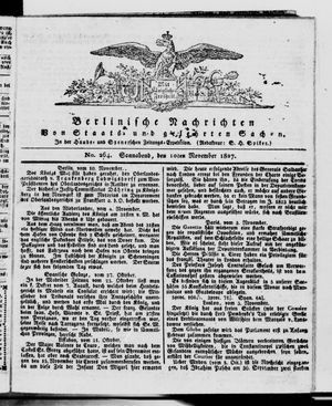 Berlinische Nachrichten von Staats- und gelehrten Sachen vom 10.11.1827