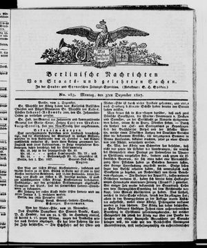 Berlinische Nachrichten von Staats- und gelehrten Sachen vom 03.12.1827