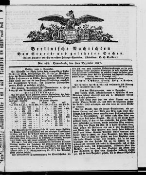 Berlinische Nachrichten von Staats- und gelehrten Sachen vom 08.12.1827