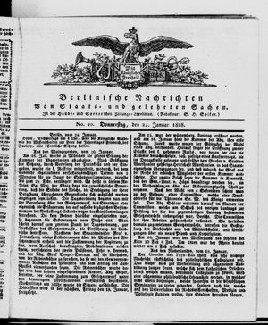 Berlinische Nachrichten von Staats- und gelehrten Sachen vom 24.01.1828