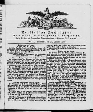 Berlinische Nachrichten von Staats- und gelehrten Sachen vom 30.01.1828
