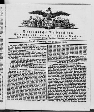Berlinische Nachrichten von Staats- und gelehrten Sachen vom 31.01.1828