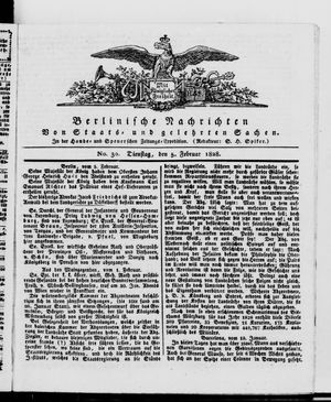 Berlinische Nachrichten von Staats- und gelehrten Sachen vom 05.02.1828