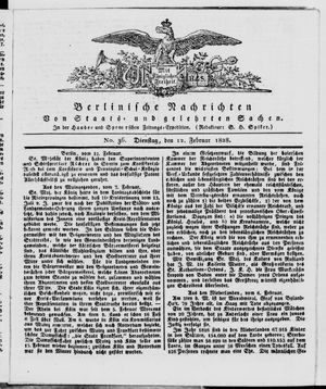 Berlinische Nachrichten von Staats- und gelehrten Sachen vom 12.02.1828