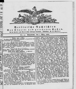 Berlinische Nachrichten von Staats- und gelehrten Sachen vom 01.03.1828