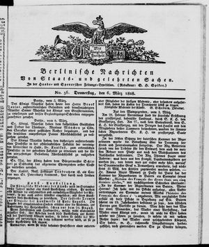 Berlinische Nachrichten von Staats- und gelehrten Sachen vom 06.03.1828