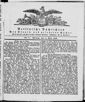 Berlinische Nachrichten von Staats- und gelehrten Sachen vom 12.03.1828