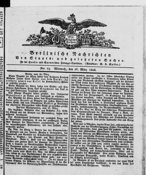 Berlinische Nachrichten von Staats- und gelehrten Sachen vom 26.03.1828