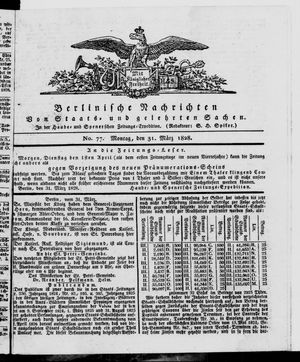 Berlinische Nachrichten von Staats- und gelehrten Sachen vom 31.03.1828