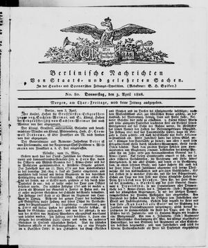 Berlinische Nachrichten von Staats- und gelehrten Sachen vom 03.04.1828