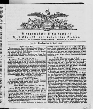 Berlinische Nachrichten von Staats- und gelehrten Sachen vom 08.04.1828