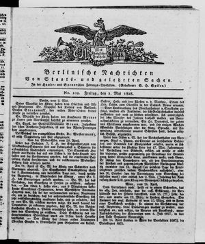 Berlinische Nachrichten von Staats- und gelehrten Sachen on May 2, 1828
