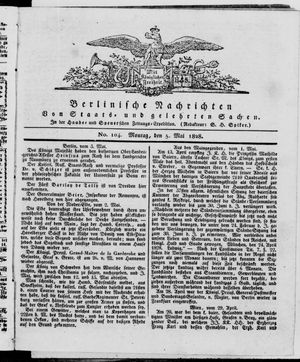 Berlinische Nachrichten von Staats- und gelehrten Sachen vom 05.05.1828