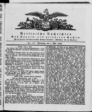 Berlinische Nachrichten von Staats- und gelehrten Sachen vom 07.05.1828