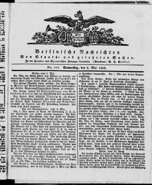Berlinische Nachrichten von Staats- und gelehrten Sachen vom 08.05.1828