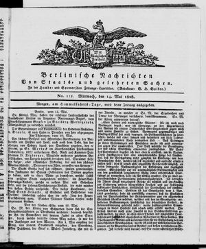 Berlinische Nachrichten von Staats- und gelehrten Sachen vom 14.05.1828