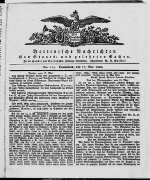 Berlinische Nachrichten von Staats- und gelehrten Sachen vom 17.05.1828