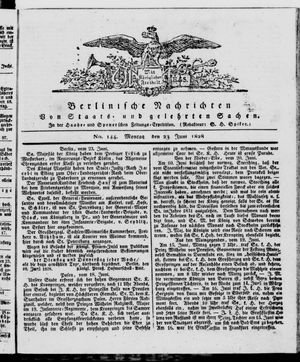 Berlinische Nachrichten von Staats- und gelehrten Sachen vom 23.06.1828