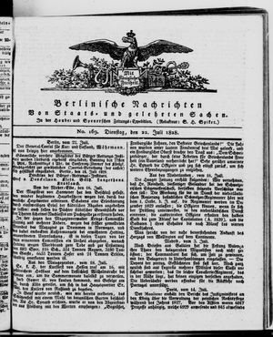 Berlinische Nachrichten von Staats- und gelehrten Sachen vom 22.07.1828
