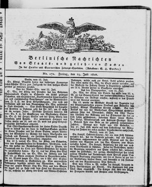 Berlinische Nachrichten von Staats- und gelehrten Sachen vom 25.07.1828