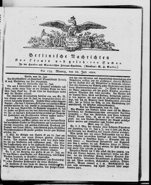 Berlinische Nachrichten von Staats- und gelehrten Sachen vom 28.07.1828