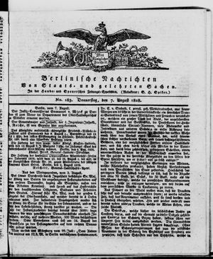 Berlinische Nachrichten von Staats- und gelehrten Sachen vom 07.08.1828