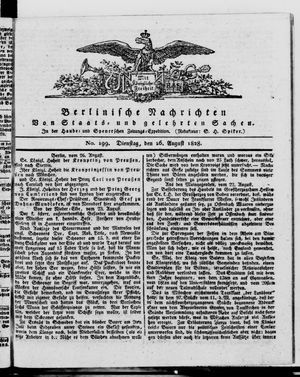 Berlinische Nachrichten von Staats- und gelehrten Sachen vom 26.08.1828