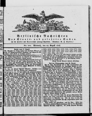 Berlinische Nachrichten von Staats- und gelehrten Sachen vom 27.08.1828