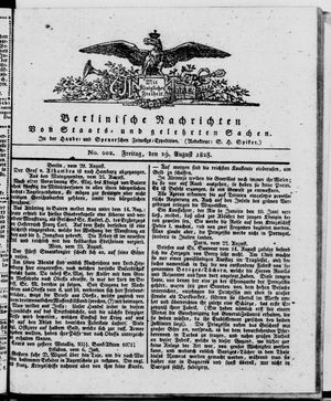 Berlinische Nachrichten von Staats- und gelehrten Sachen vom 29.08.1828