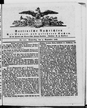Berlinische Nachrichten von Staats- und gelehrten Sachen vom 04.09.1828