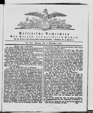 Berlinische Nachrichten von Staats- und gelehrten Sachen vom 07.11.1828