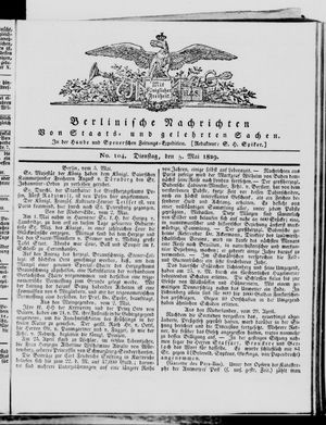 Berlinische Nachrichten von Staats- und gelehrten Sachen vom 05.05.1829