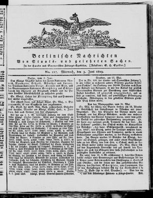 Berlinische Nachrichten von Staats- und gelehrten Sachen vom 03.06.1829