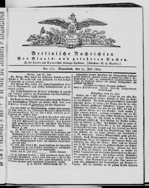 Berlinische Nachrichten von Staats- und gelehrten Sachen vom 25.07.1829