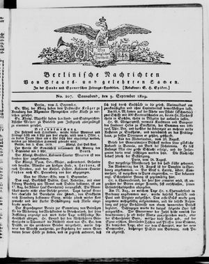 Berlinische Nachrichten von Staats- und gelehrten Sachen vom 05.09.1829