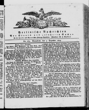 Berlinische Nachrichten von Staats- und gelehrten Sachen vom 05.12.1829