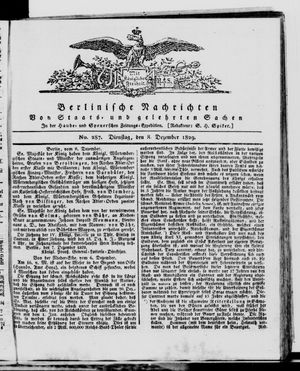 Berlinische Nachrichten von Staats- und gelehrten Sachen vom 08.12.1829