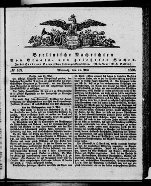 Berlinische Nachrichten von Staats- und gelehrten Sachen vom 12.05.1830