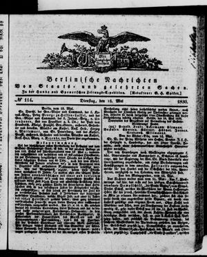 Berlinische Nachrichten von Staats- und gelehrten Sachen vom 18.05.1830