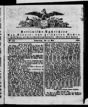 Berlinische Nachrichten von Staats- und gelehrten Sachen vom 27.05.1830