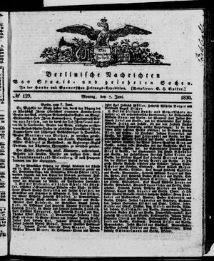 Berlinische Nachrichten von Staats- und gelehrten Sachen vom 07.06.1830