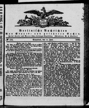 Berlinische Nachrichten von Staats- und gelehrten Sachen on Jun 12, 1830