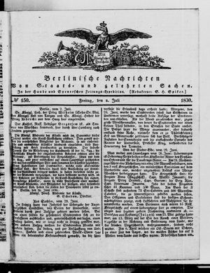 Berlinische Nachrichten von Staats- und gelehrten Sachen vom 02.07.1830